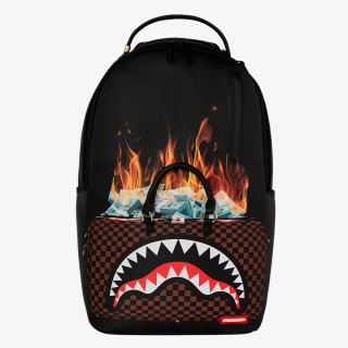 SPRAYGROUND Hátizsák BAG OF MONEY ON FIRE BACKPACK 