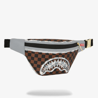 SPRAYGROUND Kis táska CREAM AND BROWN TEAR CHECK CROSSBODY 