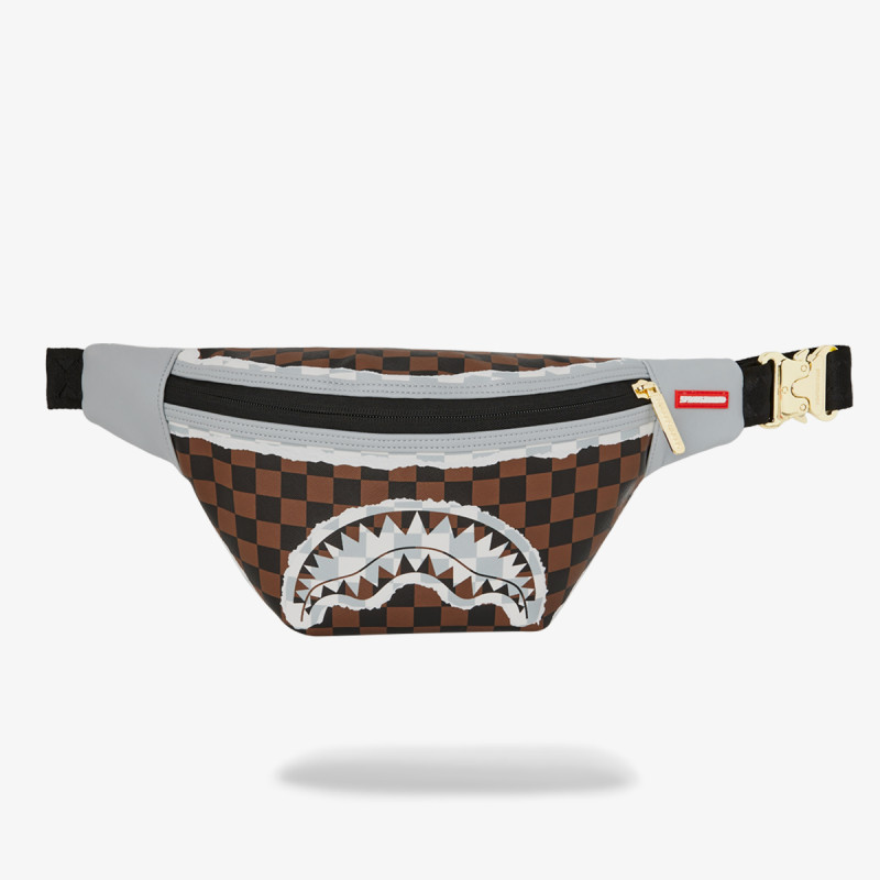 SPRAYGROUND Kis táska CREAM AND BROWN TEAR CHECK CROSSBODY 
