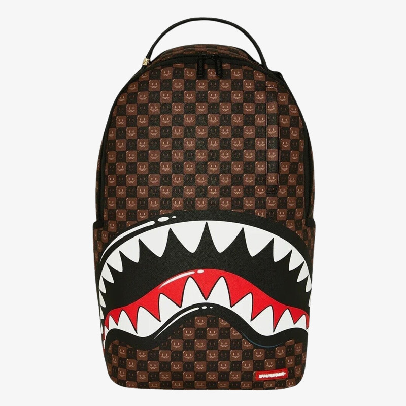 SPRAYGROUND Hátizsák SHARKS IN PARIS WTF BUBBLE BROWN CHECK B 