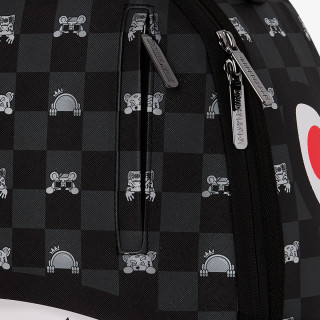 SPRAYGROUND Hátizsák GRAY PEEKING CHARACTER CHECK BACKPACK 