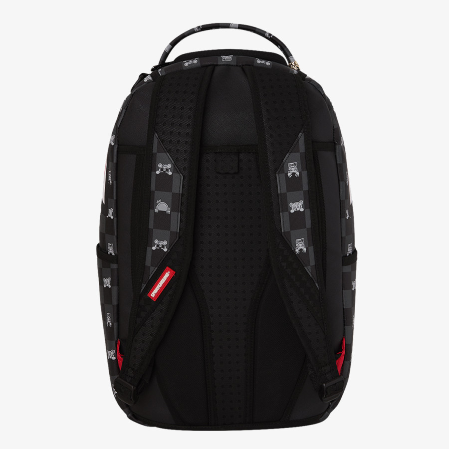 SPRAYGROUND Hátizsák GRAY PEEKING CHARACTER CHECK BACKPACK 