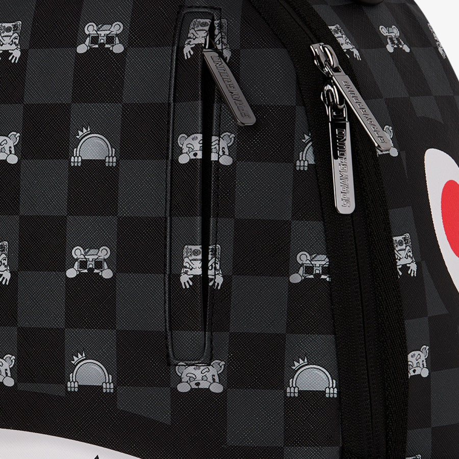 SPRAYGROUND Hátizsák GRAY PEEKING CHARACTER CHECK BACKPACK 