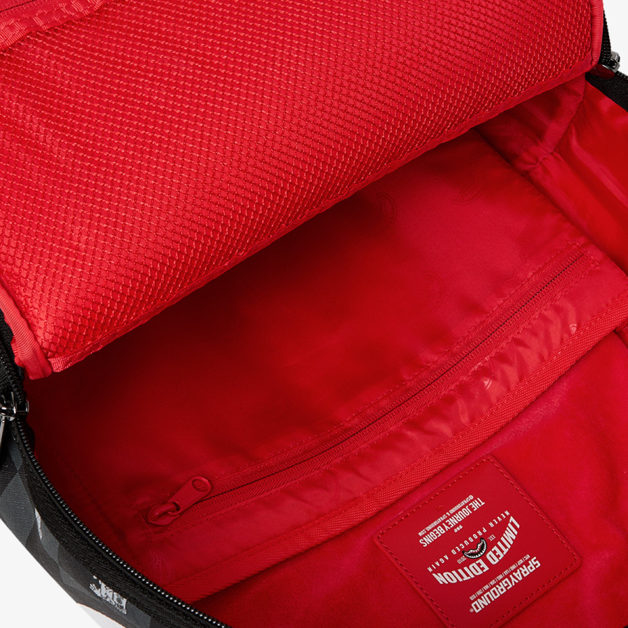 SPRAYGROUND Hátizsák GRAY PEEKING CHARACTER CHECK BACKPACK 