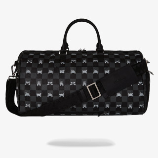 SPRAYGROUND Hátizsák GRAY PEEKING CHARACTER CHECK DUFFLE 
