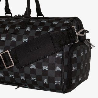 SPRAYGROUND Hátizsák GRAY PEEKING CHARACTER CHECK DUFFLE 
