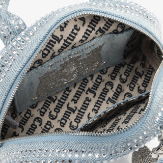 Juicy Couture Táska Fireflies S. Bowling Cotton Blu Denim 
