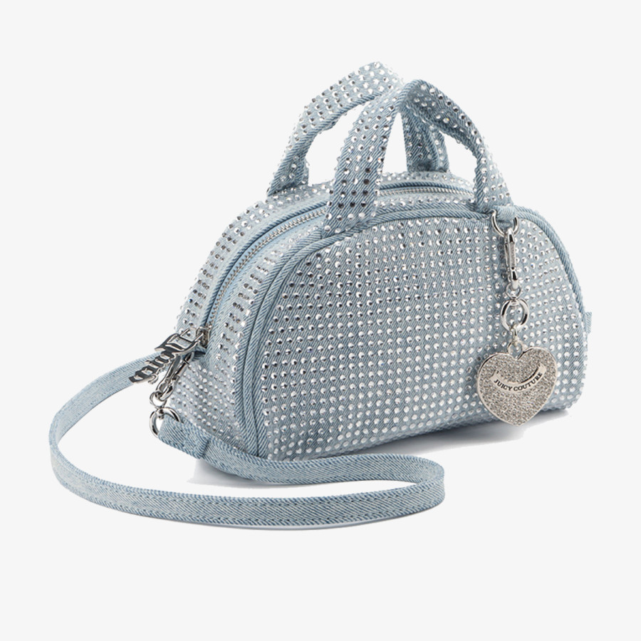 Juicy Couture Táska Fireflies S. Bowling Cotton Blu Denim 