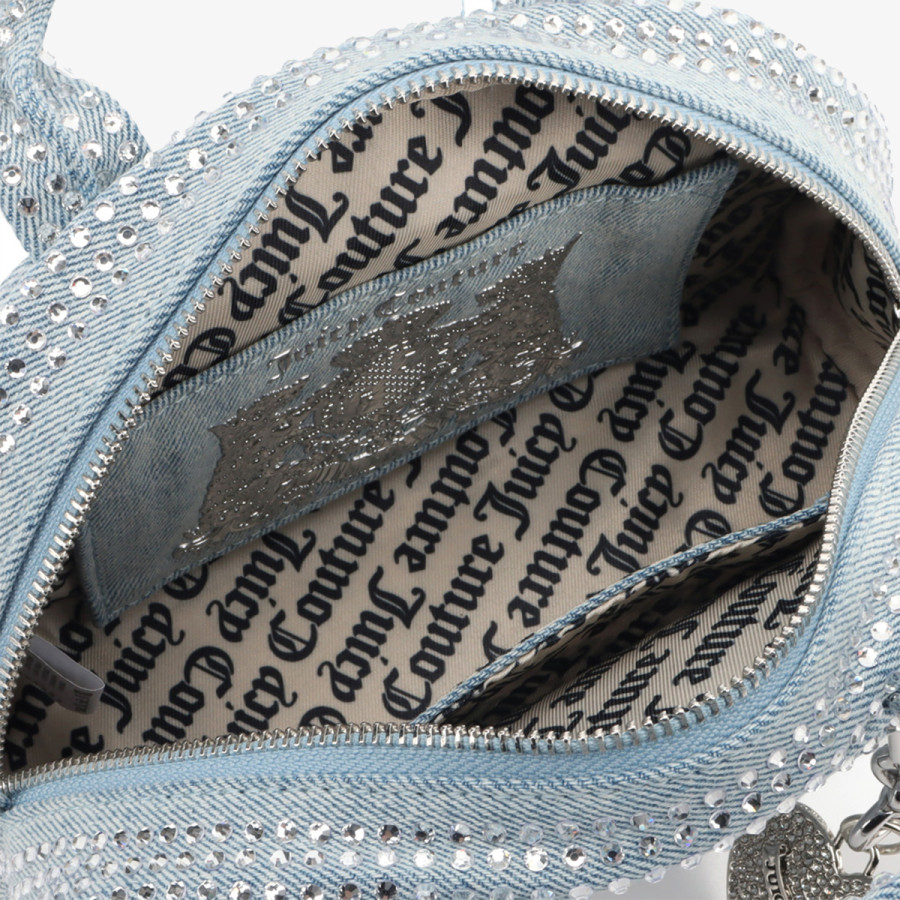 Juicy Couture Táska Fireflies S. Bowling Cotton Blu Denim 