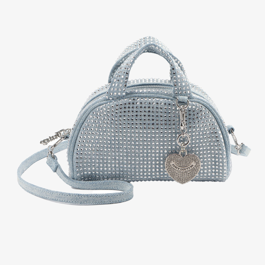 Juicy Couture Táska Fireflies S. Bowling Cotton Blu Denim 