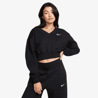 Nike Hosszú ujjú póló W NSW PHNX FLC CROP VNECK 