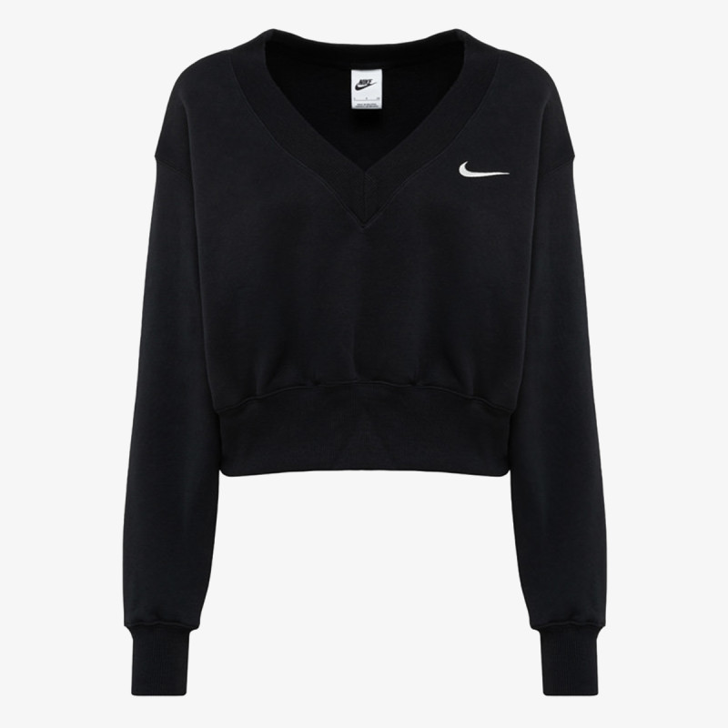 Nike Hosszú ujjú póló W NSW PHNX FLC CROP VNECK 