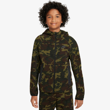 Nike Kapucnis pulóver B NSW TCH FLC CAMO TOP 