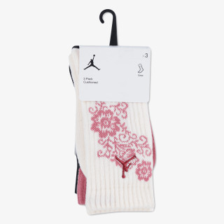 JORDAN Zokni JHG FLORAL LACE 3PK CREW 