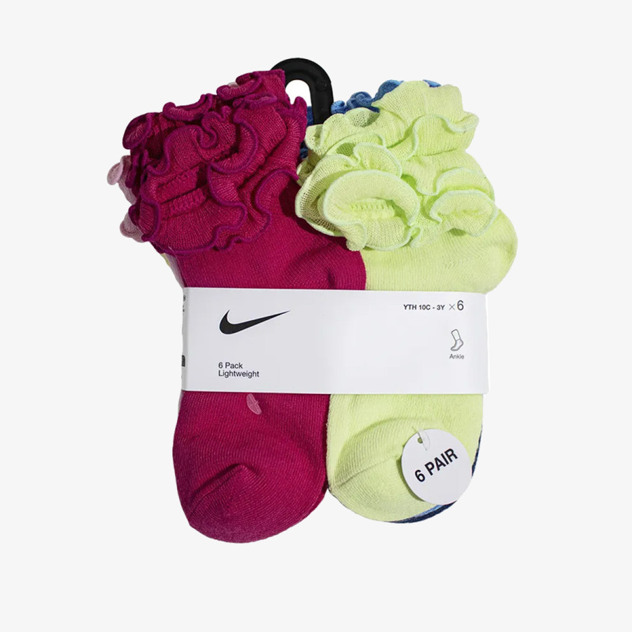 Nike Zokni NHG GIRLS 6PK RUFFLE ANKLE SOC 