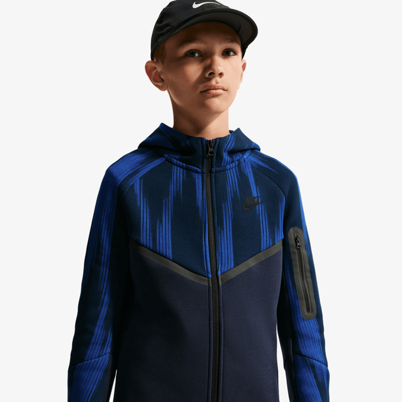 Nike Pulóver B NSW TCH FLC FZ AOP 