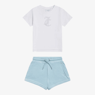 Juicy Couture Melegítő JC Logo Tee & Velour Short Set 