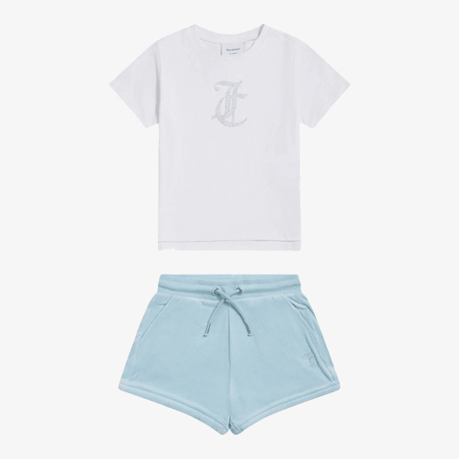Juicy Couture Melegítő JC Logo Tee & Velour Short Set 