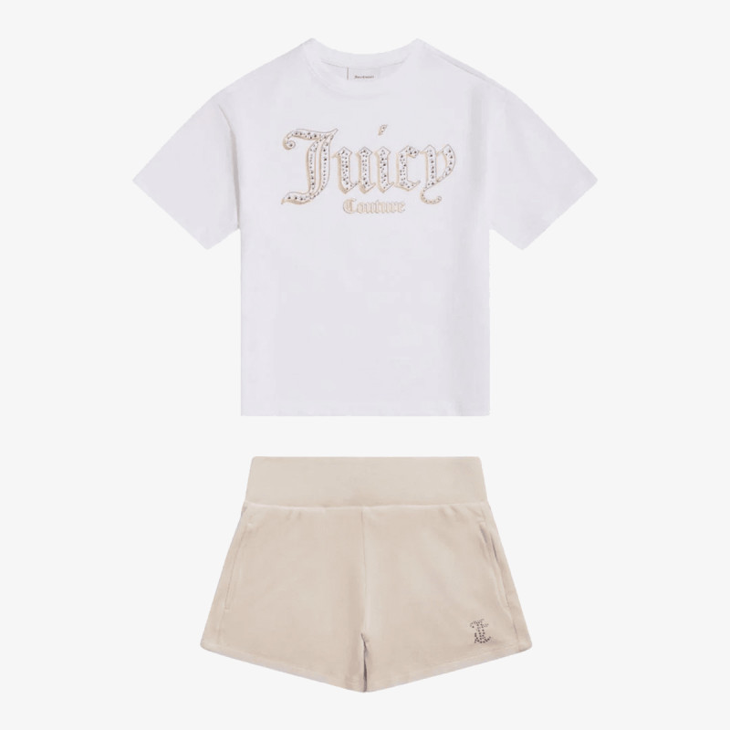Juicy Couture Melegítő Oversize Tee & Velour Short Set 