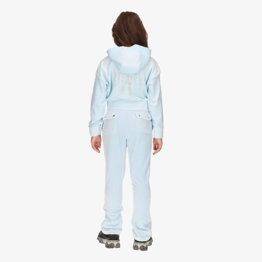 Juicy Couture Melegítő Cropped Velour Diamante Zip Thru & Bootc 