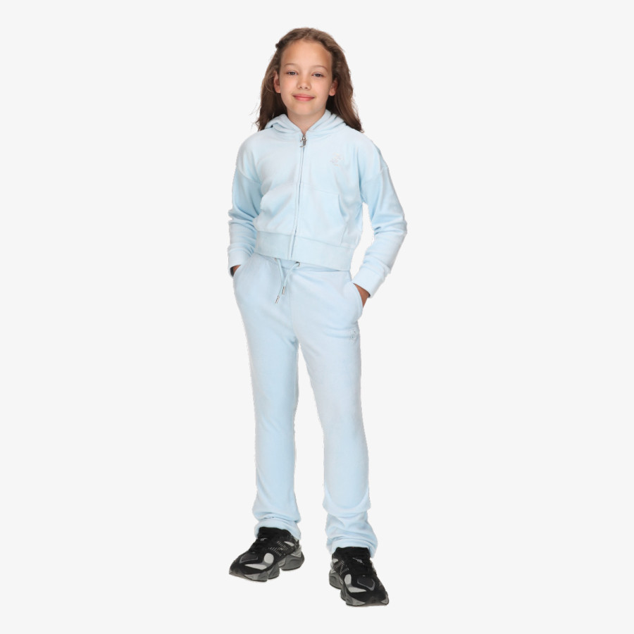 Juicy Couture Melegítő Cropped Velour Diamante Zip Thru & Bootc 