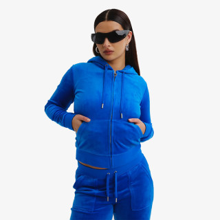 Juicy Couture Kapucnis pulóver ZIP THROUGH HOODIE WITH  ZIP PULL &  JC 