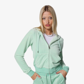 Juicy Couture Kapucnis pulóver ZIP THROUGH HOODIE WITH  ZIP PULL &  JC 