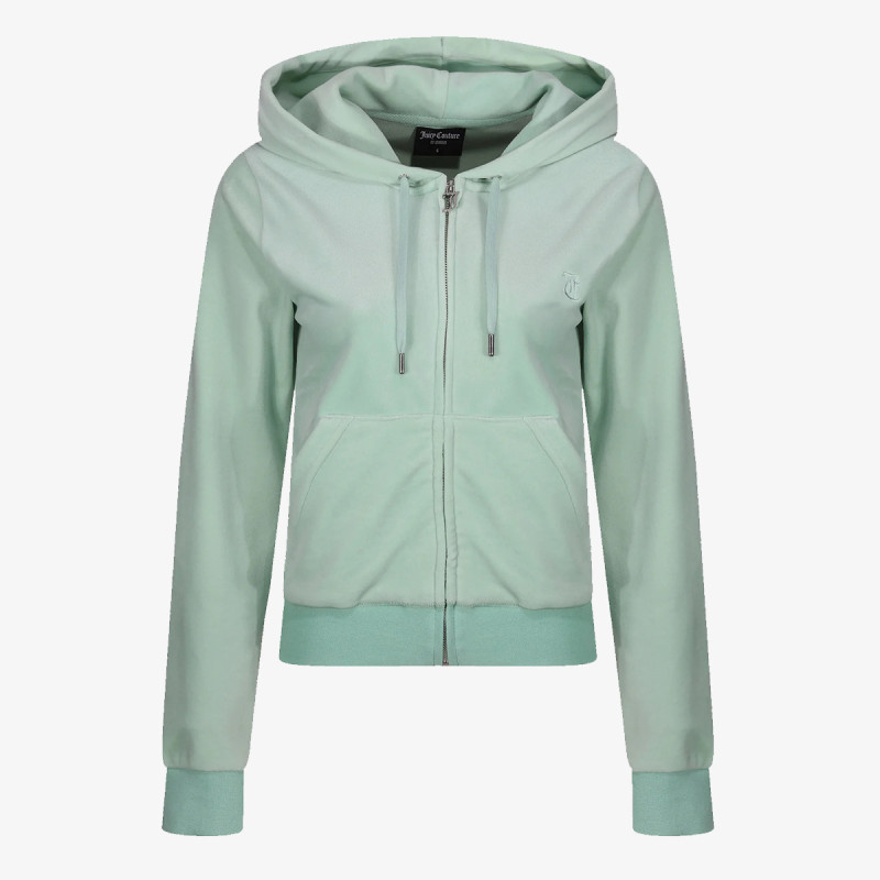 Juicy Couture Pulóver ZIP THROUGH HOODIE WITH  ZIP PULL &  JC 