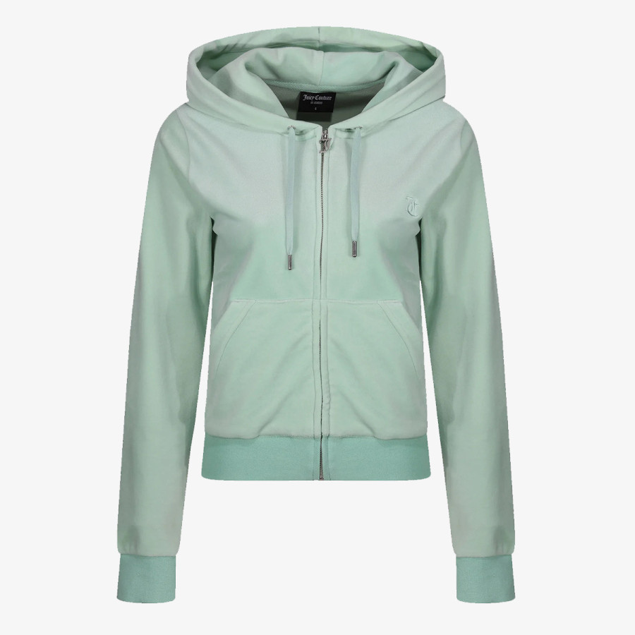 Juicy Couture Pulóver ZIP THROUGH HOODIE WITH  ZIP PULL &  JC 