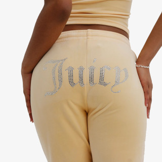 Juicy Couture Melegítőnadrág VELOUR TRACK PANT WITH DIAMANTE BRANDIN 