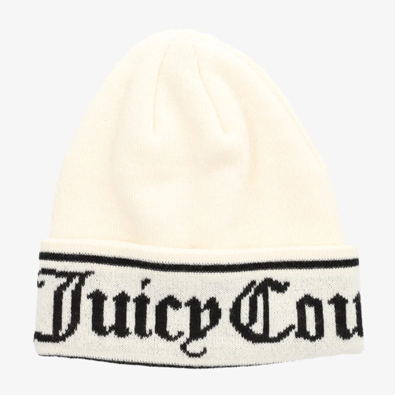 Juicy Couture Sapka INGRID FLAT KNIT BEANIE 