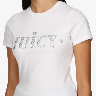 Juicy Couture Póló FITTED T-SHIRT WITH RODEO JUICY DIAMANTE 