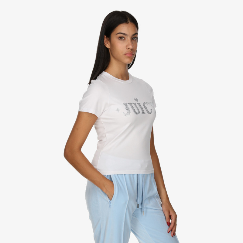 Juicy Couture Póló FITTED T-SHIRT WITH RODEO JUICY DIAMANTE 