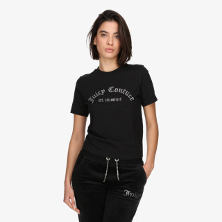 Juicy Couture Póló ARCHED DIAMANTE NOAH T-SHIRT 