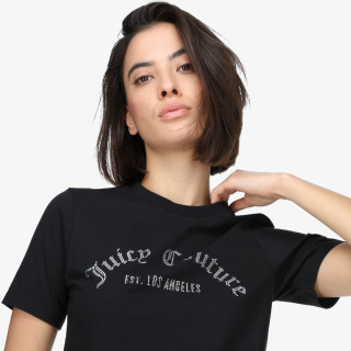 Juicy Couture Póló ARCHED DIAMANTE NOAH T-SHIRT 