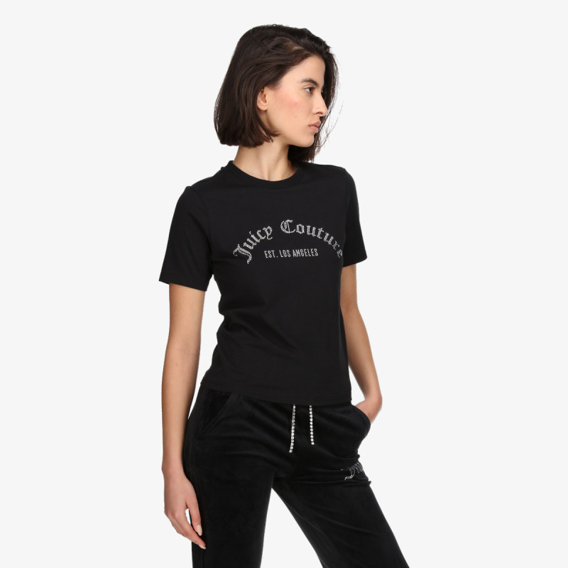 Juicy Couture Póló ARCHED DIAMANTE NOAH T-SHIRT 