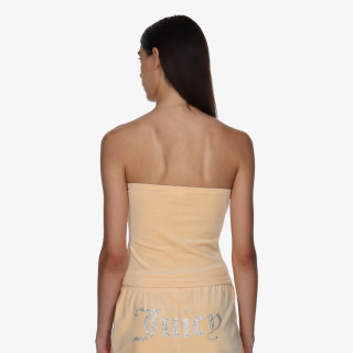 Juicy Couture Rövidített póló VELOUR BANDEAU BOOB TUBE 