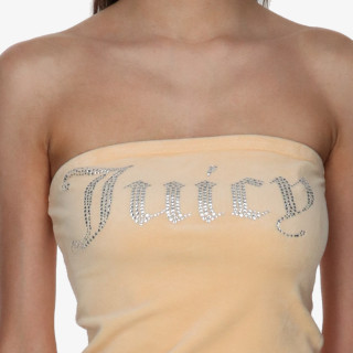 Juicy Couture Rövidített póló VELOUR BANDEAU BOOB TUBE 