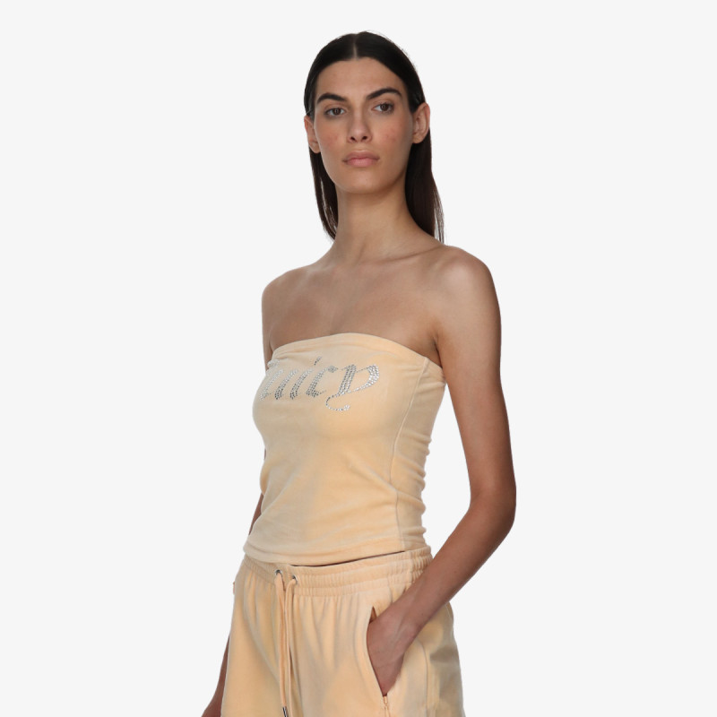 Juicy Couture Rövidített póló VELOUR BANDEAU BOOB TUBE 