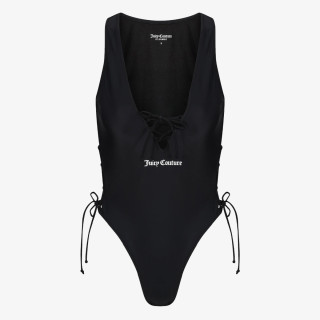 Juicy Couture Egyrészes fürdőruha ONE PIECE SWIMSUIT WITH LATTICE DETAIL 