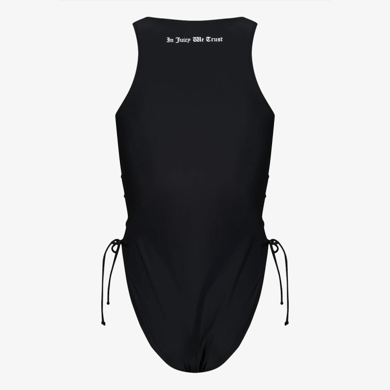 Juicy Couture Egyrészes fürdőruha ONE PIECE SWIMSUIT WITH LATTICE DETAIL 