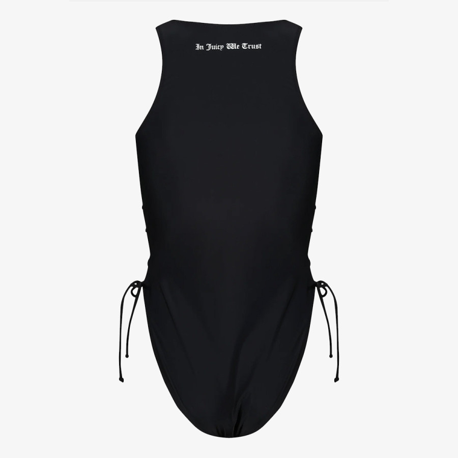 Juicy Couture Egyrészes fürdőruha ONE PIECE SWIMSUIT WITH LATTICE DETAIL 