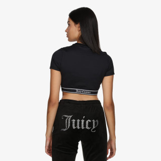 Juicy Couture Póló RAYON RIB SHORT SLEEVE TOP 