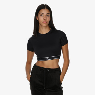 Juicy Couture Póló RAYON RIB SHORT SLEEVE TOP 
