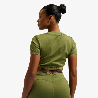 Juicy Couture Póló RAYON RIB SHORT SLEEVE TOP 
