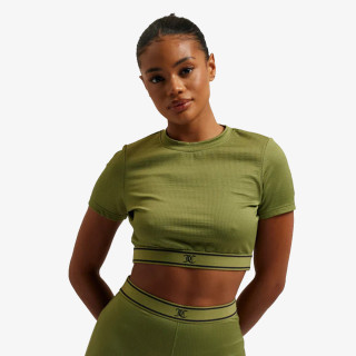 Juicy Couture Póló RAYON RIB SHORT SLEEVE TOP 
