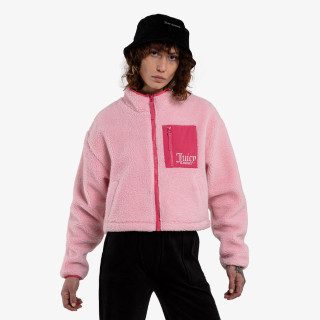 Juicy Couture Kapucnis pulóver NELLY SHERPA ZIP FLEECE 
