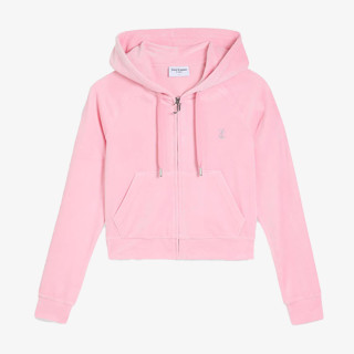 Juicy Couture Pulóver CLASSIC VELOUR HOODIE WITH JUICY  LOGO 
