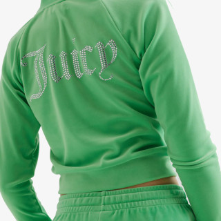 Juicy Couture Kapucnis pulóver CLASSIC VELOUR HOODIE WITH JUICY  LOGO 