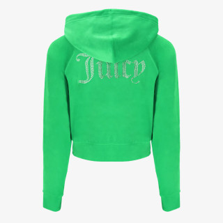 Juicy Couture Kapucnis pulóver CLASSIC VELOUR HOODIE WITH JUICY  LOGO 